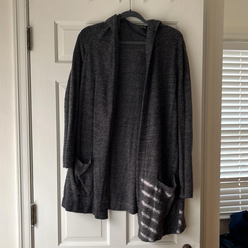 Barefoot dreams hooded cardigan